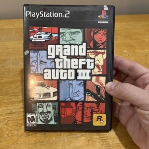 Grand Theft Auto III GTA 3 (PlayStation 2, 2003)  W/ Map